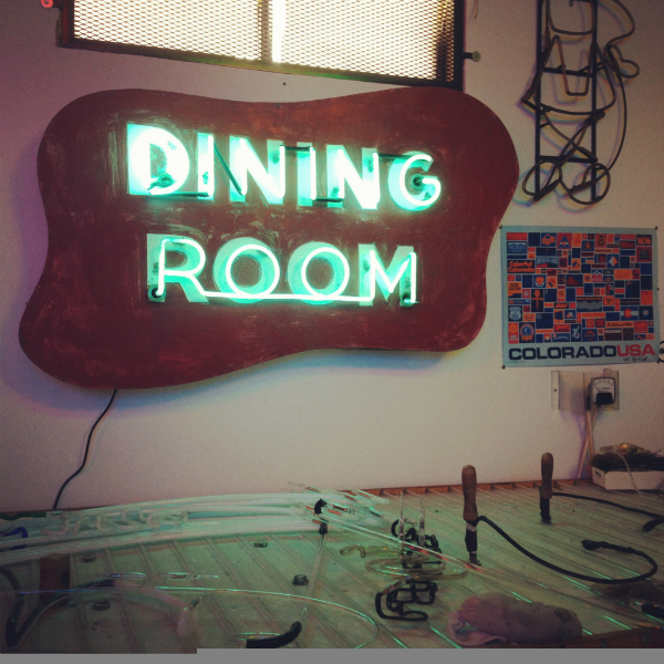 Dining Room Neon Sign Restoration